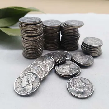 76шт САЩ монета реплика 1916-1945 Меркурий десятицентовик монети от различни години на 2.5 г монети