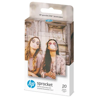 80 листа фотохартия с лепкава подплата 5*7,6 см за фотопринтер HP Sprocket Photo Printer For Гланц HP Zink Pocket Photo Paper