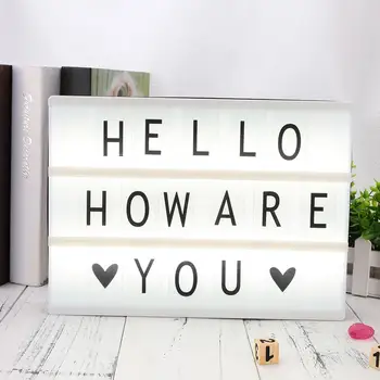 85pcs Led Light Boxes Sticker Cinema Lightbox Card Boxes Lighting Replacement Sticker Letters A4 Up Message Cinematic Sign Box