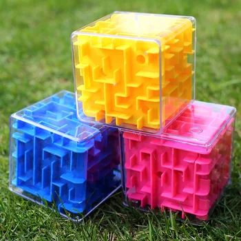 8x8x8cm Смешно 3D Magic Cube Labyrinth Toy Children Пъзел Игра Labyrinth Топка Toys Cube Maze Срив Hot Toys