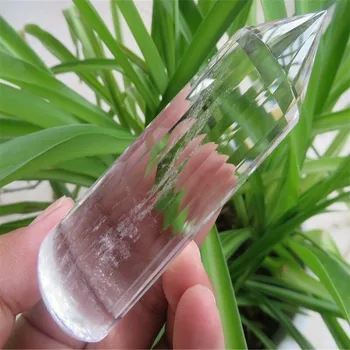 90 мм натурален прозрачен кварц 24 трета страна Фогел стил пръчка точка вдъхновен от духовната рейки лечение на Crystal пръчка декорация на дома, подарък