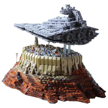 90007 Star Toys Wars MOC-18916 The Empire over Jedha City Model Building Blocks Kids Kit Christmas Gifts 05132 05062 05027 05028