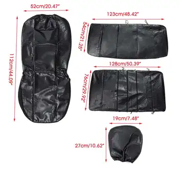 9pccs Car Seat Cover Protector Auto Front Rear ПУ Leather Дишаща Waterproof Winter for 5 Car Seat Vehicle SUV Багажника на АВТОБУСА