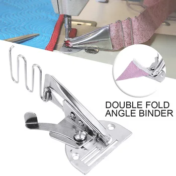 A10 40mm Overlock Double Folder Right Angle Bias Биндер for Lockstitch Industrial Sewing Machine Parts Accessories Tools