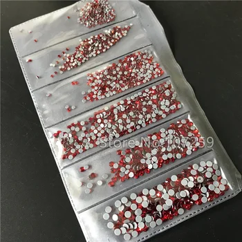 AAAAA Top Quality Super Bling SS4~SS30 Lt Siam Color Red Hot Fix Stone Beads Flatback Iron On Hotfix Strass Rhinestone
