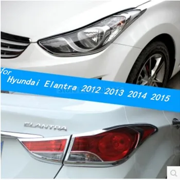 ABS хромирана предна фаровете на колата + задна задна светлина капака лампи, декорация за Hyundai Elantra 2012 2013