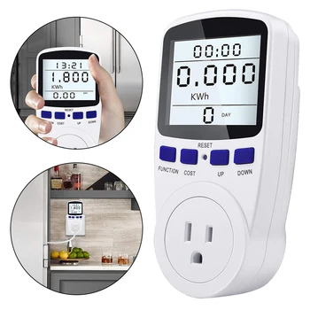 AC 110-130V Power Meters Digital Wattmeter US/UK Energy Meter Watt Monitor Electricity Cost Diagram Measuring Socket Анализатор