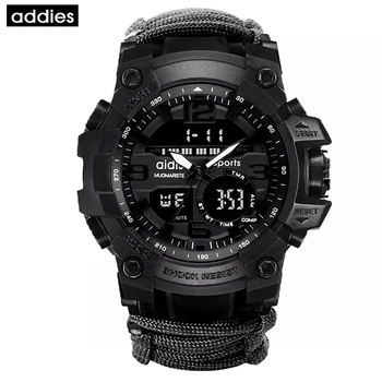 Addies G Shock мъжки военни часовници с компас 3Bar водоустойчив часовник цифрова движение на открито мода ежедневни спортни часовници мъжки