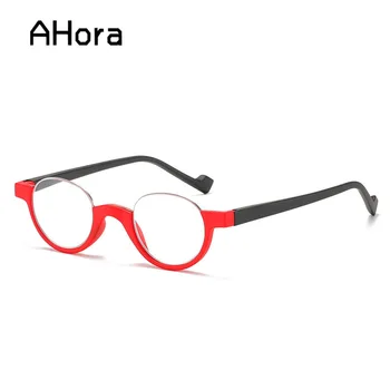 Ahora кръгли Полукадровые очила за четене унисекс читателят далекогледство пресбиопия очила за жени +1.0 1.5 2.0 2.5 3.0 3.5 4.0
