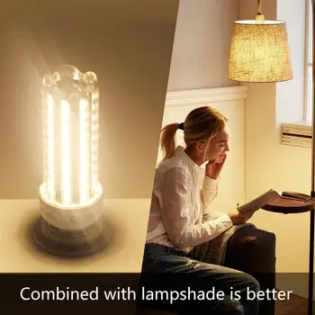 Aigostar - led лампи, LED B5 T3 4U E27, 360°, 15 W, еквивалент от 120 W лампи с нажежаема жичка, 1200 лумена, топла светлина 3000K - 5 бр.