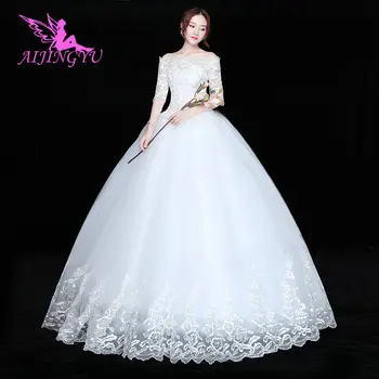 AIJINGYU 2020 2021 bridal new hot selling ball dress lace up back официални рокли на булката сватбена рокля FU116