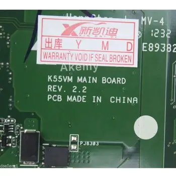 AK K55VM дънна платка на лаптоп ForASUS A55V K55V K55VM Mainboard REV2.2/2.0 поддръжка на Geforce GT630 2G тествана