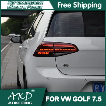 AKD Car Styling задна светлина за VW Golf7 Golf 7.5 MK7.5 2017-2019 LED задни задна светлина DRL+спирачна уличното осветление в багажника на автомобилни аксесоари