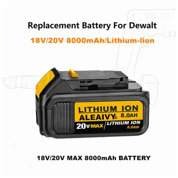ALEAIVY оригинален 20V 6.0 Ah DCB200 замяна на литиево-йонна батерия за DeWalt MAX XR Power Tool 20V литиева батерия 6000mAh