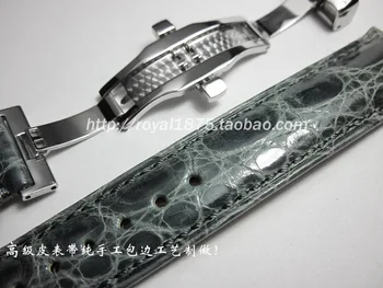 Alligator кожена каишка за часовник с високо качество гривна 21 мм и 20 мм и каишка за часовник ръчна изработка пеперуда ключалката гривна каишка за часовник гривна