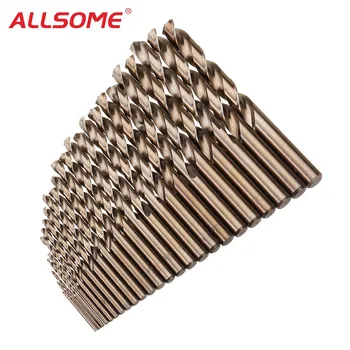 ALLSOME 1-10mm/1-13mm HSS M35 Cobalt Twist Пробийте Bit Set for Metal Wood Drilling HT2194-2195