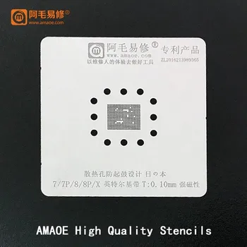 Amaoe BGA Reballing шаблони шаблон 0.10 мм магнитен 7/7P/8/8P/X Intel Baseband IC BGA Reball шаблони завод лидице плоча