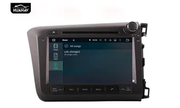 Android 8.0 авто CD / DVD плейър GPS навигация за Honda Civic 2012-дясно шофиране multimidia Auto radio стерео музикален плейър
