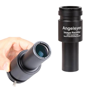 Angeleyes 1.25-инчов изправяне на изображението 2x Barlow леща метална многопластова оптика окуляр аксесоари с резба M42x0. 75