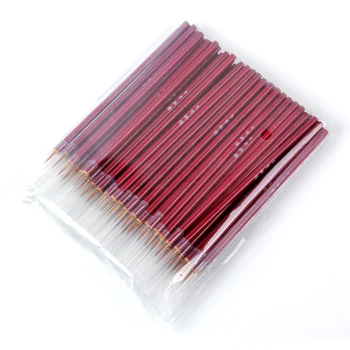 ANGNYA 10 бр./компл. 11 мм професионален вълчи коса маникюр фигура четка за рисуване бамбук дръжка за акрилни бои за доставка