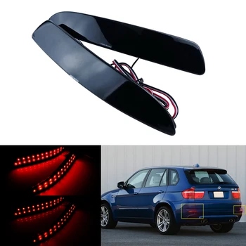 ANGRONG LED броня рефлектор на светлината на лампа черно пушена капак на обектива за BMW X5 E70 M 2006-13