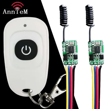 ANNTEM MICRO RF Wireless Remote Control Switch DC3.5-12V 3.7 v 5v 6v 7.4 v 7.6 v 9v приемник предавател Mini Mos No Sound Обучение