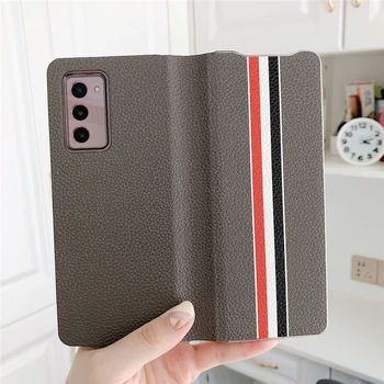 Anti-fall Phone Protective Case Quick Release Leather Flip Cover Shell for Samsung Galaxy Z Fold 2 аксесоари за смартфони