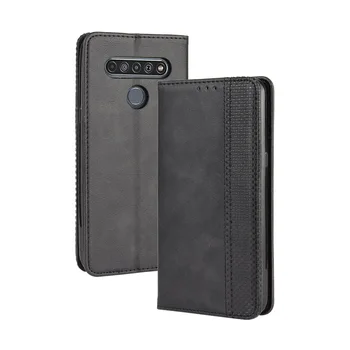 Anti-Пот Matte PUT Leather Phone Bag за LG K61 Q51 Q70 Q60 K50S Stylo 6 K41S K51S K40S Protection Card Slot Cases