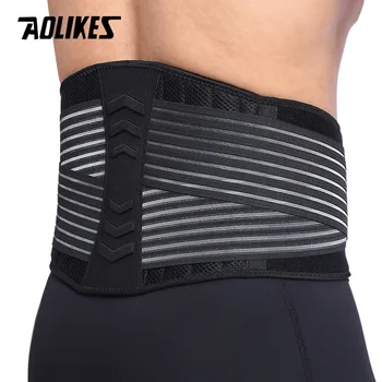 AOLIKES еластичен лумбална зона на гърба и кръста поддръжка на талията с фитнес найлонов колан за отслабване бокс body shaper талия протектор