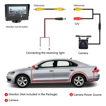 AOSHIKE автомобил камера за задно виждане рибешко око автоматично архивиране на камера за задно виждане широкоъгълен нощно виждане HD помощ при паркиране Cam