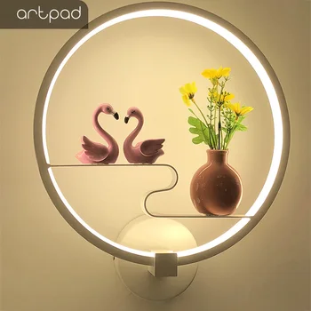 Artpad китайски Stlye метален стенен лампа прекрасен cartoony герой цвете Димиране детска стая, дневна нощна стенни лампа осветление