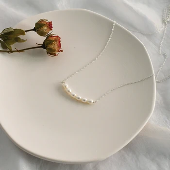 ASHIQI сребро 925 колие естествени сладководни перли ръчно изработени бижута за жени страхотен подарък