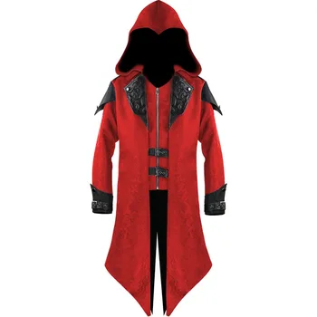 Assassin ' s Creed cosplay възрастен мъж жена градинска облекло с качулка ПУ якета и сака костюм Едуард Assassins Creed Хелоуин костюми