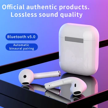 Auriculares Bluetooth 5.0 I12 Tws Оригиналната Версия На Мат Безжични Слушалки Super Bass Sound Слушалки I7s I9s I11