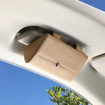 Automobile калъф за очила Sunglasse кутия за съхранение на сенника клип клип на притежателя на картата, за Subaru Forester, Impreza WRX BRZ интериорни аксесоари