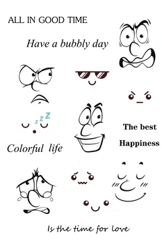 AZSG Emoticons Clear Stamps For САМ Scrapbooking/Карта Making Decorative Silicone Печат Crafts