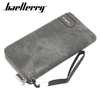 Baellerry Brand Business портфейла Long section Coin джоб на чантата с цип мултифункционален портфейл мъже casual клатч портфейл телефонна чанта