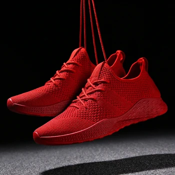 Baideng Mens Red Sneakers евтини леки маратонки за мъже 2020 спортни обувки, мъжки Zapatos Hombre Deportivo Barato голям размер 48