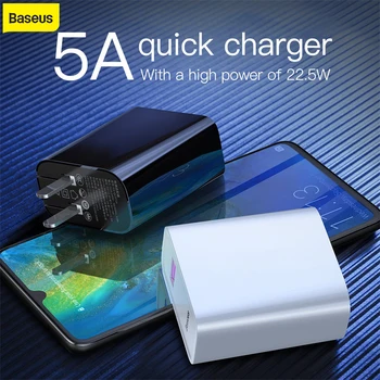 Baseus 22.5 W US Plug USB Travel Charger Wall Charger Adapter за лаптоп, мобилен телефон USB зарядно за iphone за Samsung за Huawei