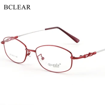 BCLEAR Fashion Women Glasses Frame Memory Alloy Eyeglasses Full Rim Frames Vintage Lady Glasses оптични рамки за очила 2019 New