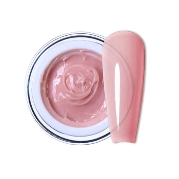 Beautilux Flowless Jelly Builder Gel Camouflage Pink Нокти Extension Подобрение на UV Gels за френския бял дизайн нокти 10g