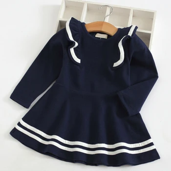 Beenira Girls Dress 2020 New Baby Autumn DressCasual Ruffles A-Line Шарени Full Sleeve Kids Dress for 3T-7T Детски Дрехи Момичета