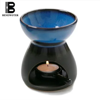 BENEWOTER керамичен свещ аромат на парфюм лампа притежателя на фурната горелка йога медитация спа хотел аромат на етерично масло за пречистване на въздуха