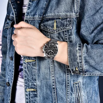 BENYAR Men Watch Top Brand Luxury Хронограф водоустойчив военни мъжки часовник Full Steel спортни ръчни часовници relogio masculino