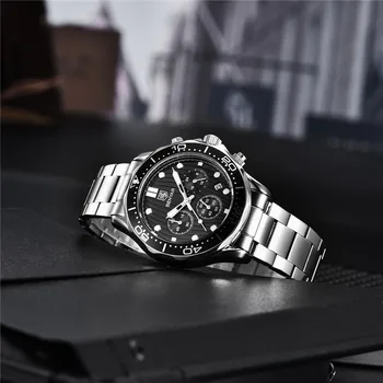 BENYAR мъжки часовници марка луксозни от неръждаема стомана водоустойчив спортен Кварцов хронограф военни часовници мъжки часовници Relogio Masculino