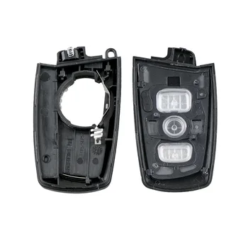 BHKEY 3/4 бутон на автомобила дистанционно ключ Shell за BMW 1 3 5 6 7 серия X3 X4 Smart Car Key Fob Protector Case за BMW Key Case