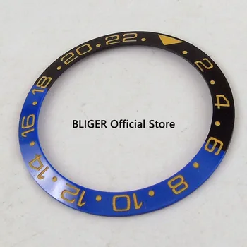 BLIGER 38mm Highquality bezel insert fit 40mm SUB/GMT Automatic Movement Watch