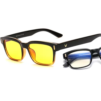 Blue-Ray компютърни очила мъжете екран радиация очила на марката дизайн на офис игри Синя светлина Очила за UV заключване на очите очила