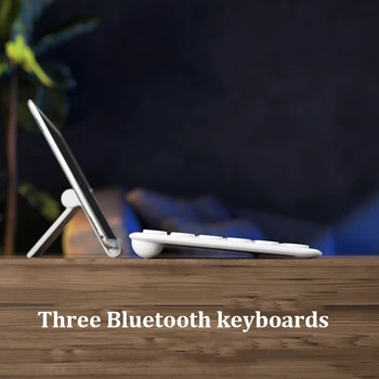 Bluetooth Silent Mini Gaming Keyboard Dual Mode Mouse Combo кръгъл бутон Magic Wireless Keyboard Mouse Kit за iPad, iPhone