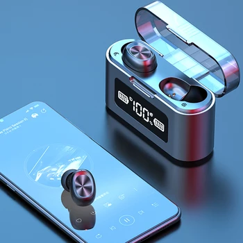Bluetooth слушалка 5.0 TWS безжични слушалки без кабел слушалки Hifi Mini Music Headset Sports Стерео Bass Earpiece